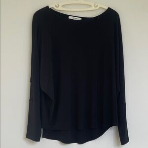 Simpli LS Loose Fit Black Women's Top